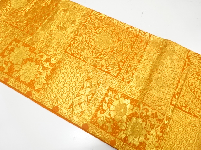 JAPANESE FUKURO OBI / WOVEN CHINESE FLOWER